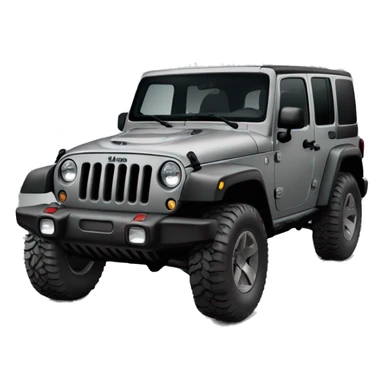 Jeep rubicon grey 4 doors sticker