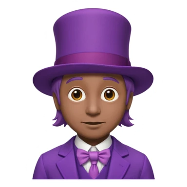 Wonka violet sticker