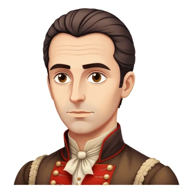 Cinematic Realistic Marko Marulić Portrait Emoji, depicted as a celebrated Croatian writer with a reflective expression and period clothing, rendered with rich textures and warm literary lighting that captures his historical influence. sticker