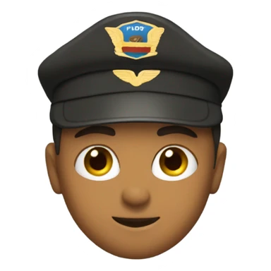 Me wearing a pilot’s hat sticker