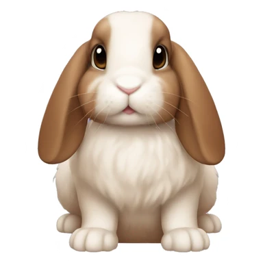 Brown lop bunny  sticker