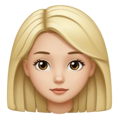 Black blond hair attractive girl  sticker