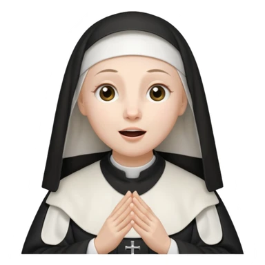 Nun singing sticker