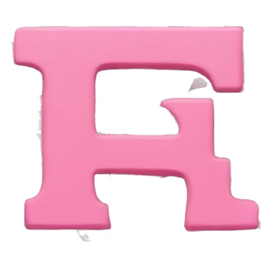 Pink letter T with flowers on it  sticker