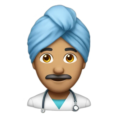 Indian doctor turban sticker