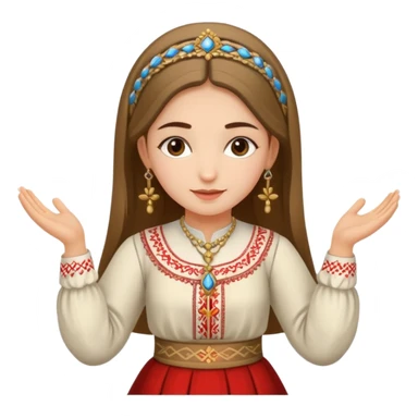 Girl Serbian orthodox folklore dancing sticker