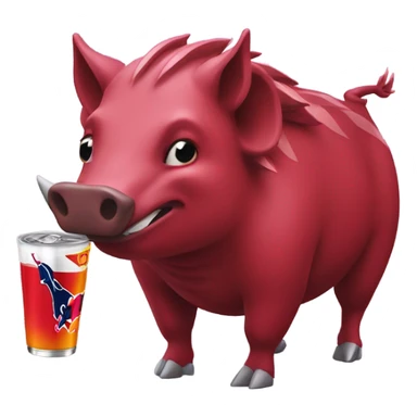 Razorback with Red Bull drink sticker