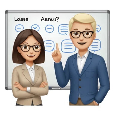 woman and man that plan their habits sticker