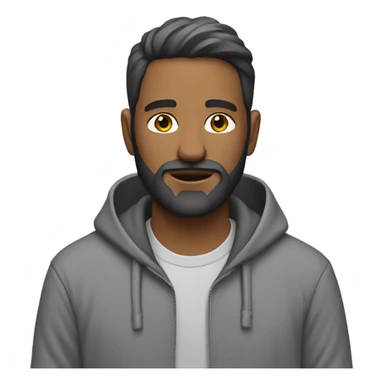 A project manager in a gray hoodie and with a short beard  sticker