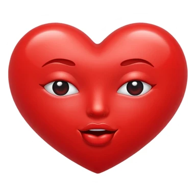 Heart with a kiss sticker