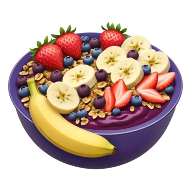Vaso con açai, que lleve granola plátano arándanos y frutillas sticker
