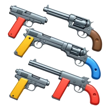 pile of guns sticker