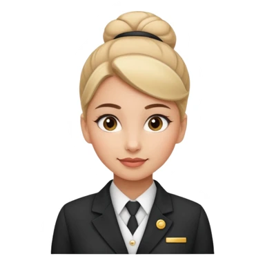 Fais-moi une réceptionniste pour un hôtel de luxe avec des habits un peu plus classe sticker