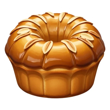 Alsacian kougelhopf with almonds on the top. The base is a bit larger than the top part sticker