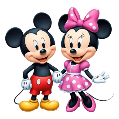 Mickey and Minnie mouse sticker