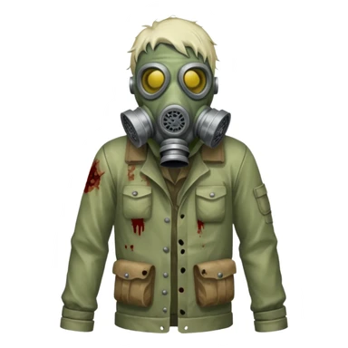 Zombie in gas masks sticker