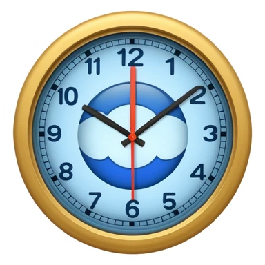 CLOCK SHOWING MIDNIGHT sticker