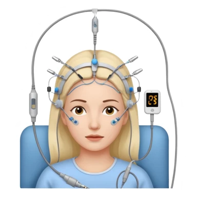 woman sleeping polysomnography sleep test with electrodes attached to head sticker