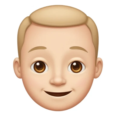 Funny caricature style cartoon, big head small body, happy face sticker