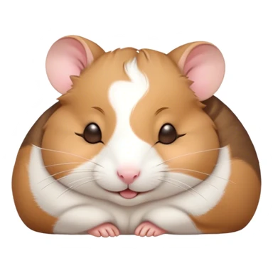 Meme-Worthy Cute Sleeping Brown and White Banded Hamster Portrait Emoji, Head resting peacefully with a contented smile, showcasing a delightfully compact build and a luxuriously soft banded fur of brown and white, eyes shut in a serene nap, Simplified yet hilariously adorable features, highly detailed, glowing with a soft, drowsy light, high shine, relaxed and utterly lovable, stylized with an air of playful laziness, bright and heartwarming, soft glowing outline, capturing the essence of a comically sleepy hamster, so meme-worthy it feels like it could instantly become the next viral sensation of adorable slumber! sticker