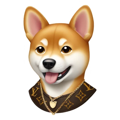 Shiba Inu wearing Louis Vuitton  sticker