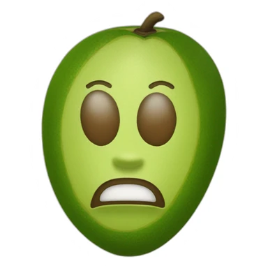 avocado moai statue sticker