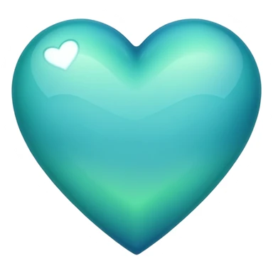 Blue and green teal heart  sticker