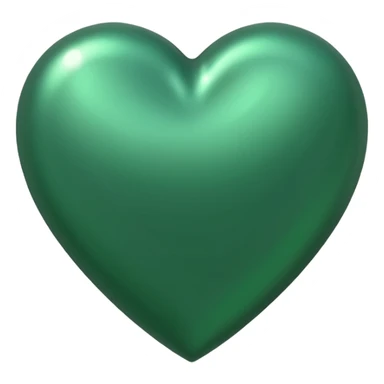 heart with a metallic green finish sticker