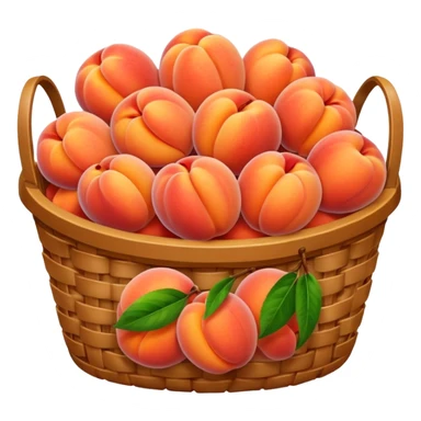 Basket of peaches sticker