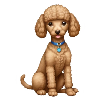 Super Skinny Light Brown Poodle Sitting sticker