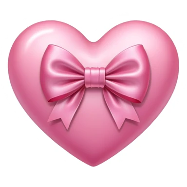 Corazón rosa con lazo  sticker