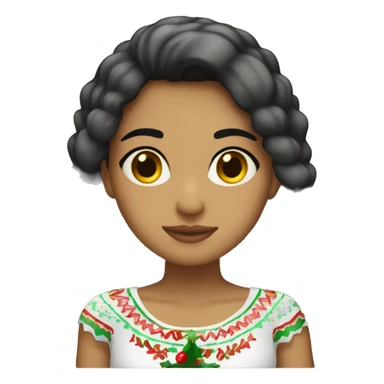 Mexican girl Christmas night sticker