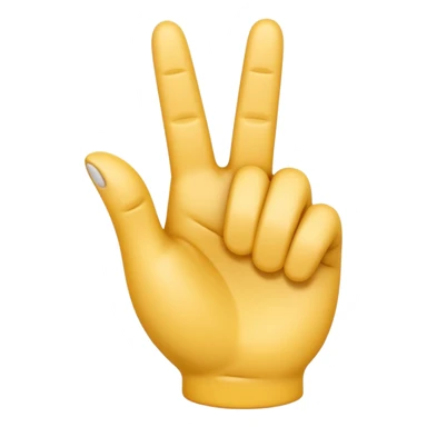 A 3D emoji in iOS emoji aesthetic style of a hand making a trigger-like gesture, with the index finger extended forward and the thumb raised upward, other fingers folded, clean white background, glossy and smooth Apple-style design

 sticker