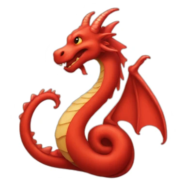 red ampersand dragon sticker