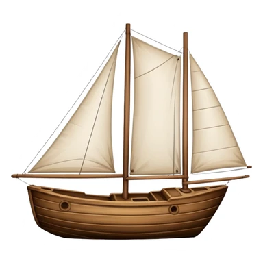 sailboat hull with rudder but no sails attached sticker