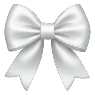white satin bow sticker