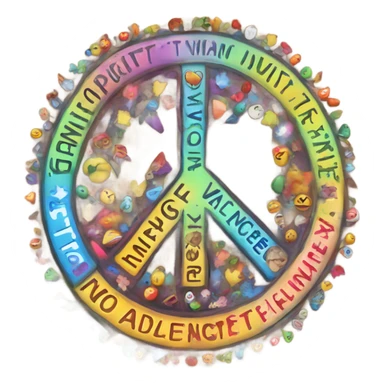 no violence protest sign  sticker