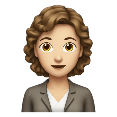 women with brown hair teacher of french sticker