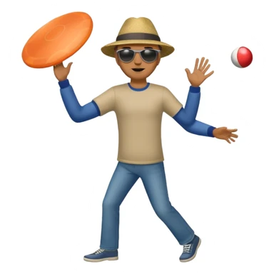 Man throwing a frisbee to the right, full body sticker
