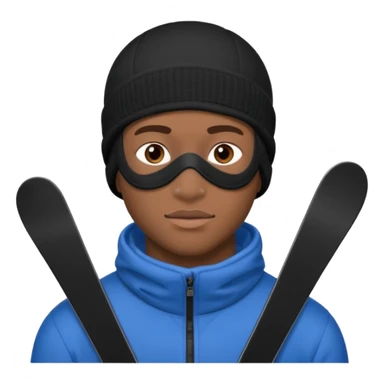 A black male in a ski mask sticker