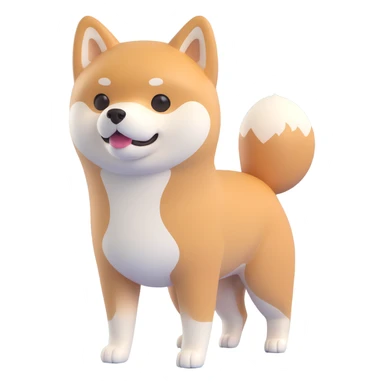 shiba inu standing happy sticker