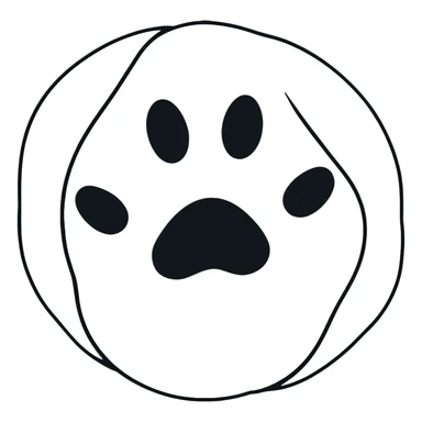 puppy paw print with a border sticker