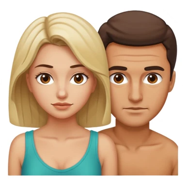 Woman bent over naked while man is behind her sticker