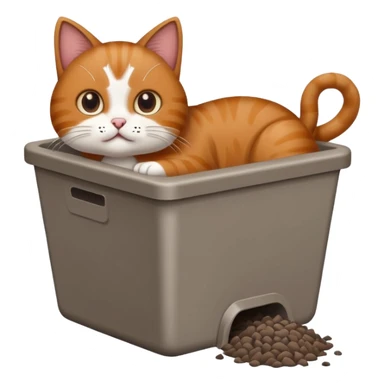 Cat pooping sticker