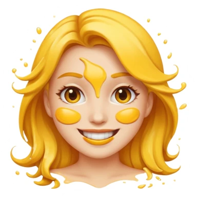 Emoji women, Beatiful, sexy, white splashes in face  sticker