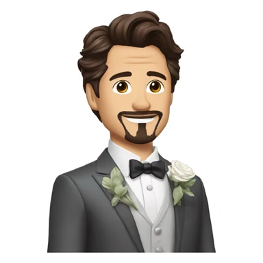 Tony Stark weeding  sticker