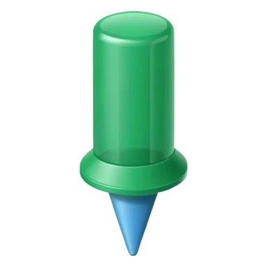green push pin sticker