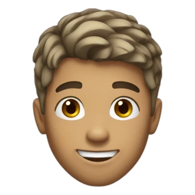 young man with short hair goofy soccer player sticker