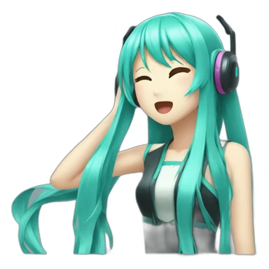 hatsune miku singing sticker