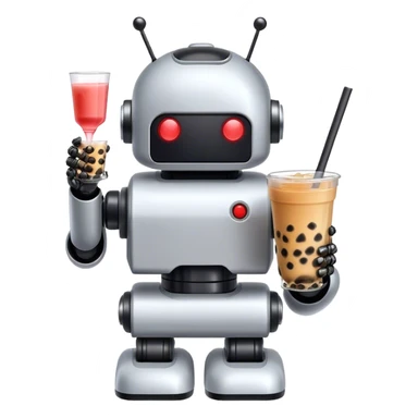 Boba tea robot 2￼ sticker